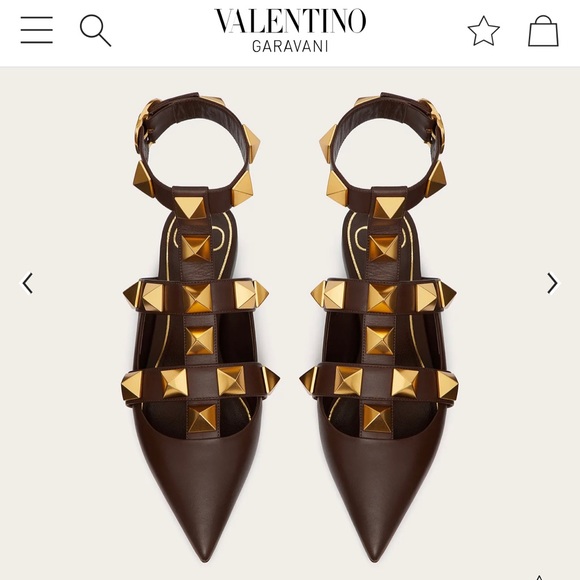 ROMAN STUD CALFSKIN BALLET - *open for reasonable negotiation* - Picture 2 of 8